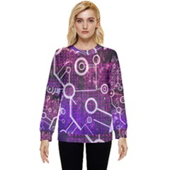 Cosmic Network Geometric Art Hidden Pocket Sweatshirt by ExtraGoodSauce