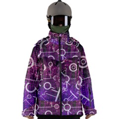 Cosmic Network Geometric Art Men s Zip Ski And Snowboard Waterproof Breathable Jacket by ExtraGoodSauce