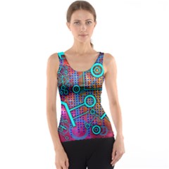 Abstract Tech Galaxy Design Women s Basic Tank Top by ExtraGoodSauce