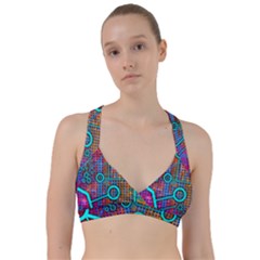 Abstract Tech Galaxy Design Sweetheart Sports Bra by ExtraGoodSauce