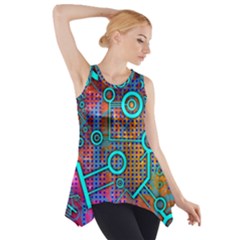 Abstract Tech Galaxy Design Side Drop Tank Tunic by ExtraGoodSauce