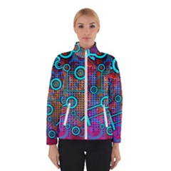 Abstract Tech Galaxy Design Women s Bomber Jacket