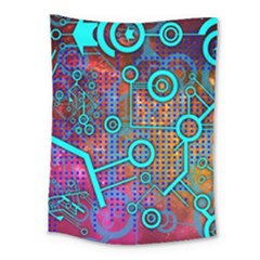 Abstract Tech Galaxy Design Medium Tapestry