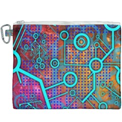 Abstract Tech Galaxy Design Canvas Cosmetic Bag (xxxl) by ExtraGoodSauce