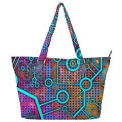 Abstract Tech Galaxy Design Full Print Shoulder Bag by ExtraAwesomeSauce