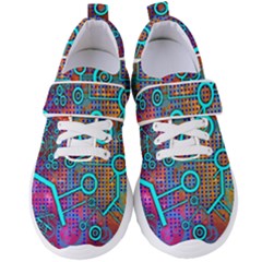 Abstract Tech Galaxy Design Women s Velcro Strap Shoes by ExtraGoodSauce