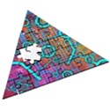 Abstract Tech Galaxy Design Wooden Puzzle Triangle View3