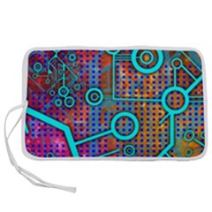 Abstract Tech Galaxy Design Pen Storage Case (m) by ExtraGoodSauce