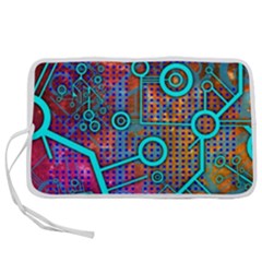 Abstract Tech Galaxy Design Pen Storage Case (l) by ExtraGoodSauce