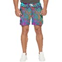 Abstract Tech Galaxy Design Men s Runner Shorts View1