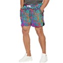 Abstract Tech Galaxy Design Men s Runner Shorts View3