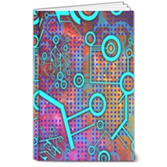 Abstract Tech Galaxy Design 8  X 10  Hardcover Notebook by ExtraGoodSauce