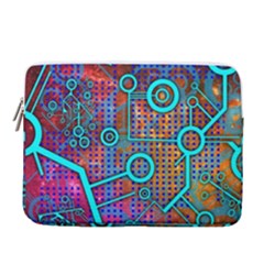 Abstract Tech Galaxy Design 14  Vertical Laptop Sleeve Case With Pocket by ExtraGoodSauce