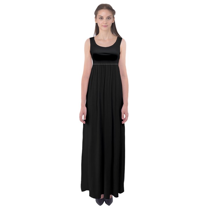 A Black And White Photo Of A Clock Tower Empire Waist Maxi Dress