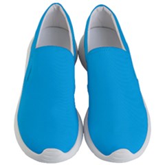 A Blue Sky With A Plane Flying In The Sky Women s Lightweight Slip Ons by catchydesignhill