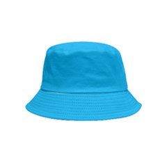 A Blue Sky With A Plane Flying In The Sky Inside Out Bucket Hat (kids) by catchydesignhill