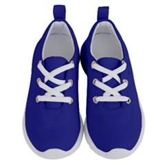 A Blue Wall With A Clock On It Running Shoes by catchydesignhill