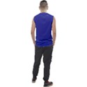 A Blue Wall With A Clock On It Men s Regular Tank Top View2