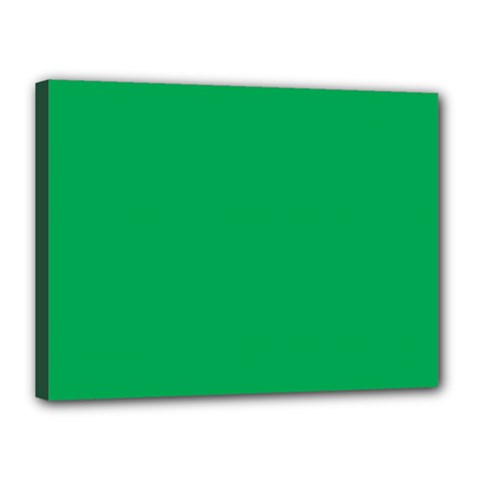 A Green Background With A White Border Canvas 16  X 12  (stretched) by catchydesignhill