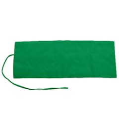 A Green Background With A White Border Roll Up Canvas Pencil Holder (s) by catchydesignhill