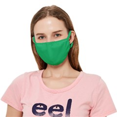 A Green Background With A White Border Crease Cloth Face Mask (adult) by catchydesignhill