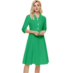 A Green Background With A White Border Classy Knee Length Dress by catchydesignhill