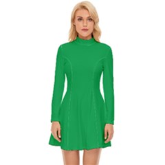 A Green Background With A White Border Long Sleeve Velour Longline Dress by catchydesignhill