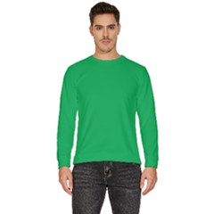 A Green Background With A White Border Men s Fleece Sweatshirt