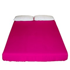 A Pink Background With A Black Border Fitted Sheet (california King Size) by catchydesignhill