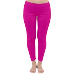 A Pink Background With A Black Border Classic Winter Leggings