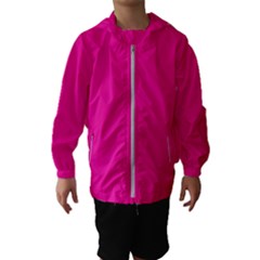 A Pink Background With A Black Border Kids  Hooded Windbreaker