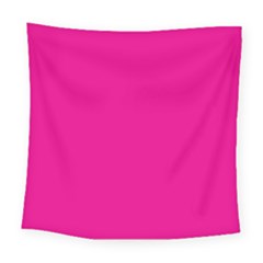 A Pink Background With A Black Border Square Tapestry (large)