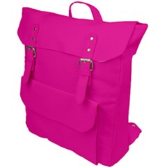 A Pink Background With A Black Border Buckle Up Backpack by catchydesignhill