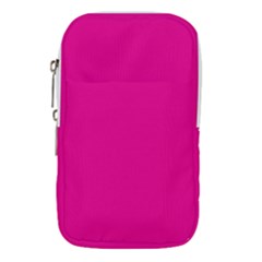 A Pink Background With A Black Border Waist Pouch (large) by catchydesignhill