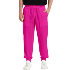 A Pink Background With A Black Border Men s Elastic Waist Pants by catchydesignhill