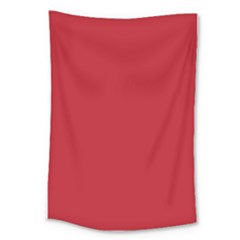 A Red Background With A White Border Large Tapestry