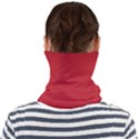 A Red Background With A White Border Face Seamless Bandana (Adult) View2