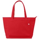 A Red Background With A White Border Back Pocket Shoulder Bag  View1