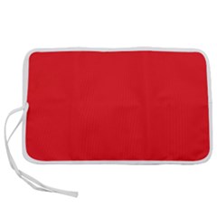 A Red Background With A White Border Pen Storage Case (m)