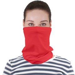 A Red Background With A White Border Face Seamless Bandana (adult) by catchydesignhill