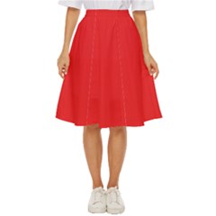 A Red Background With A White Border Classic Short Skirt by catchydesignhill