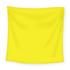 A Yellow Background With A Black Border Square Tapestry (large)