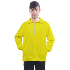 A Yellow Background With A Black Border Men s Half Zip Pullover by catchydesignhill