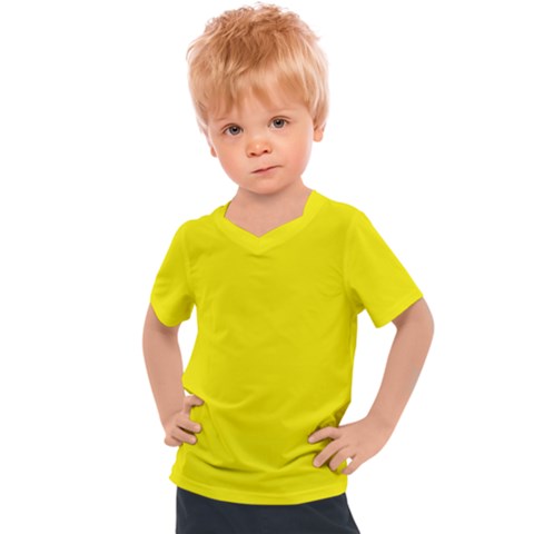 A Yellow Background With A Black Border Kids  Sports T-shirt by catchydesignhill