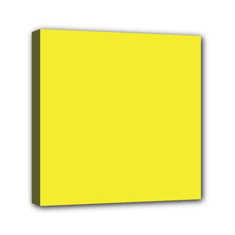 A Yellow Background With A Black Border Mini Canvas 6  X 6  (stretched) by catchydesignhill