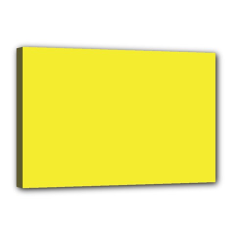 A Yellow Background With A Black Border Canvas 18  X 12  (stretched) by catchydesignhill