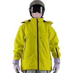 A Yellow Background With A Black Border Women s Zip Ski And Snowboard Waterproof Breathable Jacket by catchydesignhill