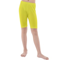 A Yellow Background With A Black Border Kids  Mid Length Swim Shorts by catchydesignhill