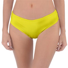 A Yellow Background With A Black Border Reversible Classic Bikini Bottoms by catchydesignhill