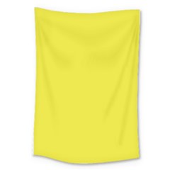 A Yellow Background With A Black Border Large Tapestry